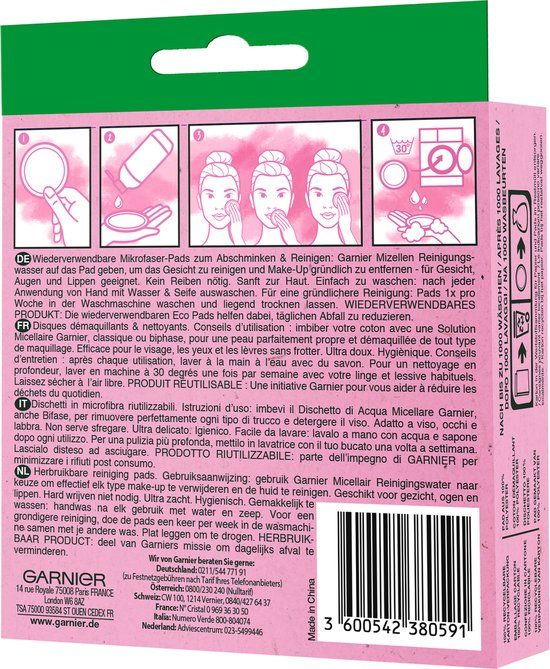 Garnier SkinActive Herbruikbare Wattenschijfjes - 3 stuks