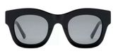 L.G.R Sofia Lunettes de Soleil Femme Noir Géométrique Gris 50mm