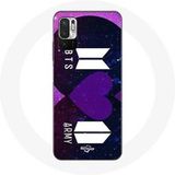Maniacase Hoesje voor Xiaomi Redmi Note 10 5G Bangtan Sonyeondan Logo BTS Et Logo ARMY I Purple You