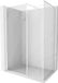 Mexen Kioto-F paroi de douche Walk-in avec cadre 125 x 90 cm, verre transparent 8 mm, finition : blanc