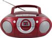 Soundmaster SCD5100RO - Boombox met FM-radio, CD- en cassettespeler, rood