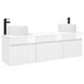 vidaXL Badkamerkastenset 3 st Hoogglans Wit 49 x 44,5 x 66 cm