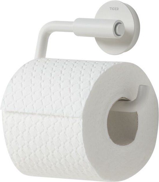 Tiger Urban Toiletrolhouder - Wit - Zonder klep - Toiletrolhouder - Muur - Metaal - 10 Jaar Garantie
