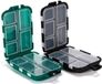 OEM Allecto Plus Kleine Waterdichte Visgerei Doos Draagbaar Case Opbergdoos met 10 Compartimenten Zwart/Groen