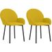 Chaises de salle à manger Chaise de cuisine Lot de 2 Jaune Velours