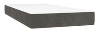 vidaXL Boxspringbed met matras, fluweel, donkergrijs, 80x200 cm