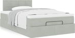Maison Exclusive - Cadre de lit ottoman avec matelas, gris clair, 120x200 cm, velours