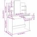 vidaXL - Kleedtafel - met - Spiegel - Zwart - Eiken - 96 - x - 39 - x - 142 - cm