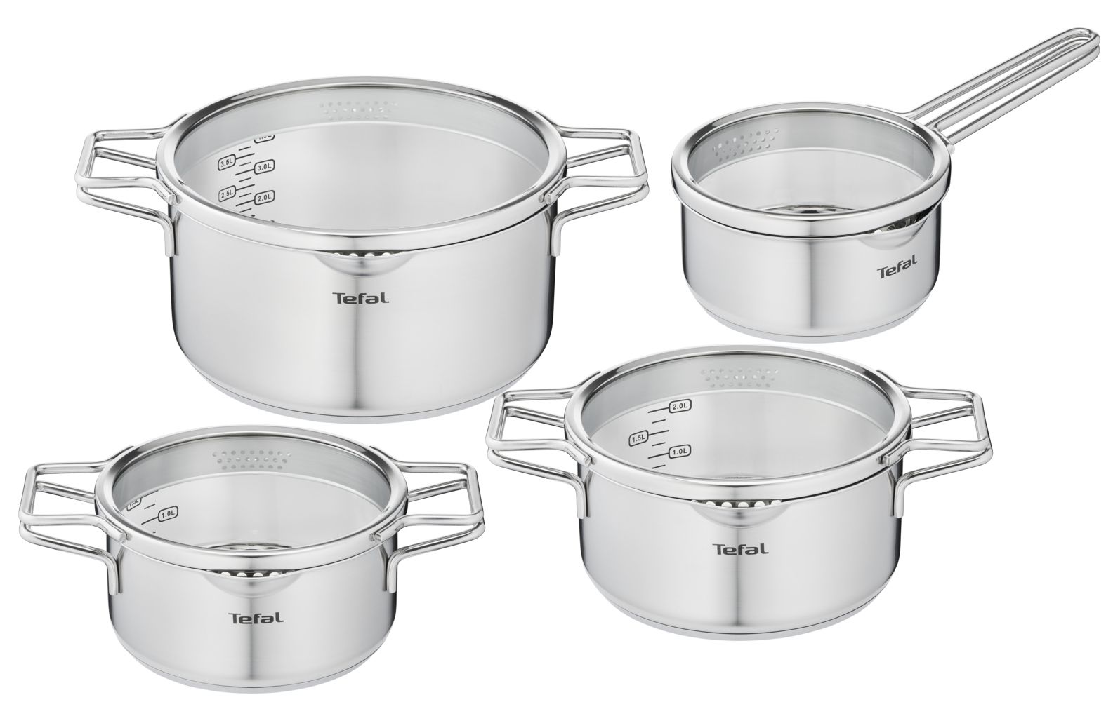 Tefal Nordica 4-delige Pannenset - RVS - Inductie
