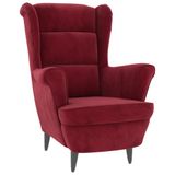 VidaXL Fauteuil fluweel wijnrood