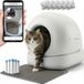 Prime AnimalZ Automatische Kattenbak XXL – 72L – Zelfreinigende Kattenbak met Camera – Veiligheidssensoren – Geschikt voor Meerdere Katten – App-bediening – Uitloopmat en Geurverdrijver – 7L Afvalbak