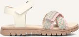 Ton & Ton Meisjes Platte sandalen - Marit - Multi - Textiel - Plateauzool - Maat 30