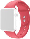 By Qubix - Siliconen sportbandje - Koraal rood - Geschikt voor Apple Watch 44mm/45mm/46mm/49mm