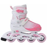 Roces Jokey X Girl Verstelbare Inline Skates - Wit/Roze - Maat 26-29