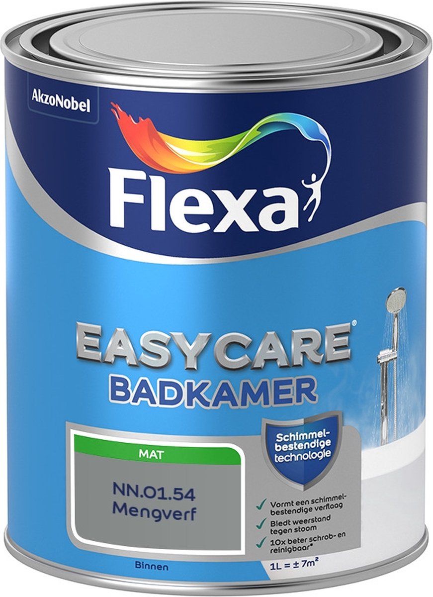 FLEXA Easycare Muurverf - Badkamer - Mat - Mengkleur - NN.01.54 - 1 liter