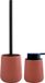 MSV brosse WC avec support/distributeur de savon - set salle de bain Malmo - céramique - terre cuite
