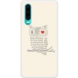 P30 I Love Hiboux Bedrukt siliconen hoesje