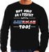 Bellatio Decorations Shoppartners Bv Not only am I perfect but im American / Amerikaans too sweater - heren - zwart - USA/Amerika cadeau trui M