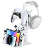 Merkloos Metaal Zwart Headsetstandaard - Gaminghoofdtelefoonhouder - Controllerhouder