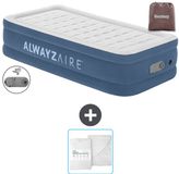 Bestway Alwayszair luchtbed - 1-Persoons - 97 x 191 x 46 cm - Blauw - Inclusief pomp en Hoeslaken