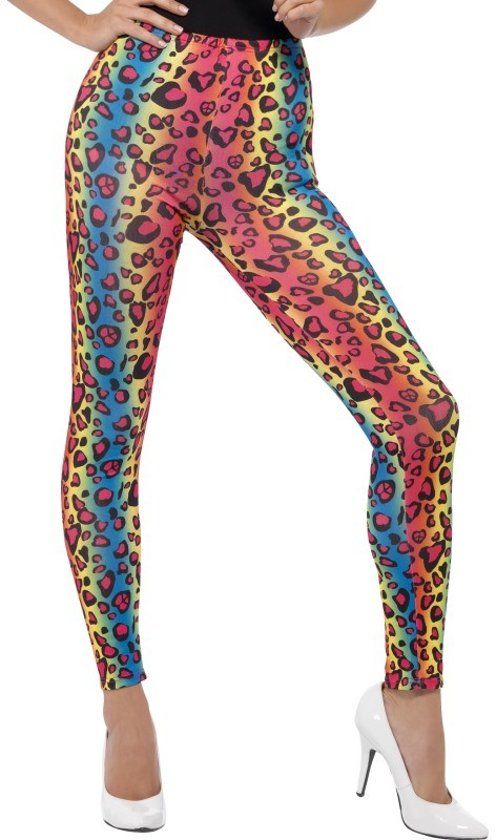 Smiffys Super Foute Party Legging Multi-Color Luipaardprint One size