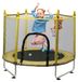 Trampoline lit enfant - 140 cm - Avec filet de sécurité - Intérieur et extérieur - Panier de basket
