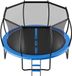 Merkloos 10FT buitentrampoline met veiligheidsnet, blauw, 305 cm, 150 kg