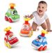 Voiture jouet - Set de 4 - Dessin animé - Pour bébés et tout-petits - Plastique