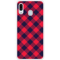 Samsung Bedrukt siliconen hoesje compatibel met Galaxy A20 Tartan Rouge