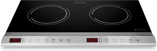 Navaris Inductie Kookplaat - Zwart - 2 Kookzones - 3500W
