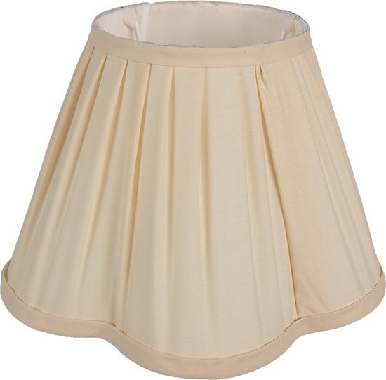 Clayre & Eef Lampenkap Ø 28x19 cm Beige Katoen Stoffen Lampenkap