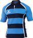 Gilbert Xact II Hoop LSK / NAV 5-6 Maillot d'entraînement à manches courtes Polyester Colorblock Multicolore Unisexe Rugby Adultes