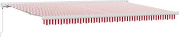 vidaXL Parasol Manuel Polyester Rouge 500 x 300 cm