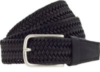Vanzetti Leren riem Braided Men's Belt 35 mm W110 Black zwart