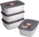 Dailygoods Contenants de congélation 1500 ml - 4 Pièces - Acier inoxydable