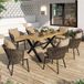 Chaise de jardin - Rotin - Tissé - Avec cadre en métal - Convient pour plusieurs personnes