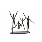 Casablanca - Designsculptuur - Jumping - Gietijzer - Gepolijst - Hoogte 20 cm - Breedte 22 cm - Familie - Vrienden