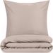 Blumtal Housse de couette Microfibre Nova - Housse de couette individuel 135 x 200 cm - 1 x Taie d'oreiller 50 x 80 cm - Taupe