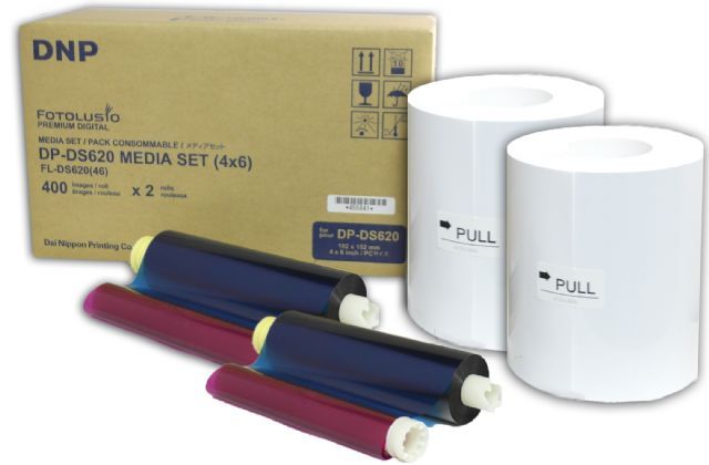 Onbekend merk DNP Papier DM46620 10x15 - 2 x400 Vel voor DS620