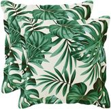 vidaXL - Kussensloop - 2 stuks - Houten Bladpatroon - 35 x 35 cm - Polyester