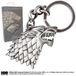 The Noble Collection Game of Thrones Stark Logo Sleutelhanger - Metaal - Grijs