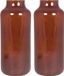 Floran - bloemenvazen - 2x stuks - bruin/transparant glas - H35 x D15 cm