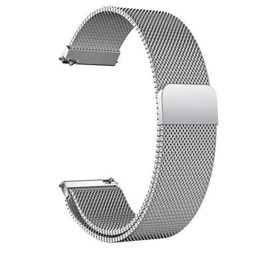 LYYLTX Roestvrij stalen mesh horlogeband metaal vervangende armband magneetsluiting smartwatch snelsluiting horloge horloge reserveband voor dames heren 14 mm 16 mm 18 mm 20 mm 22 mm 24 mm, 20 mm, roestvrij staal metaal, amazoniet