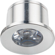 Velvalux LED Veranda Spot Verlichting - 1W - Warm Wit 3000K - Inbouw - Dimbaar - Rond - Mat Zilver - Aluminium - Ø31mm