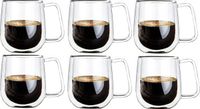 Glasrijk® Theeglazen - 320 ml - 6 stuks - Dubbelwandige glazen