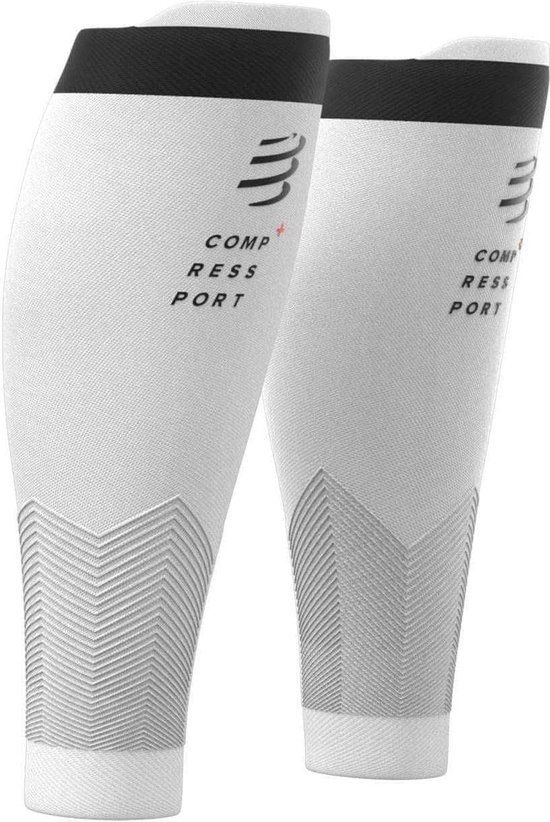 Compressport R2v2 Sports Compression Calf Sleeves - White - Unisex - Size 30-34