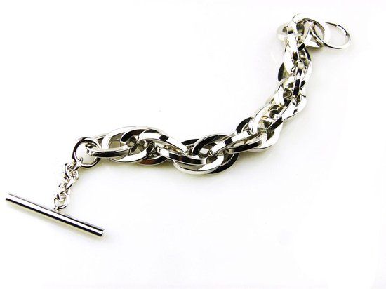 Zilverkleurige Classic armband van brons - 22 cm