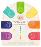 moses. Chakra-magnetische bladwijzers, 7 magnetische bladwijzers met gids voor chakra-betekenis, set van 7 bladwijzers met gouden details