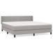 vidaXL Boxspringbed met matras, lichtgrijs, 160x200 cm, gestoffeerd