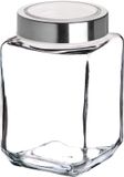 KADAX Voorraadpot, glazen container met deksel van kunststof, voedselcontainer van glas, voorraaddoos voor pasta, spaghetti, specerijen, weckpot, transparant, luchtdicht (1000 ml, wit)